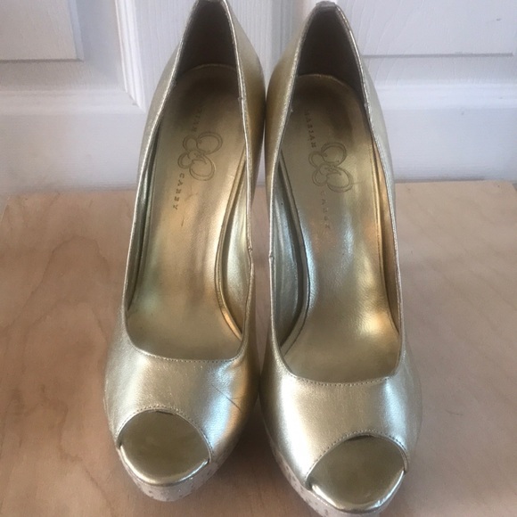 EUC Mariah Carey Gold Stilettos with Rhinestones - Picture 4 of 4